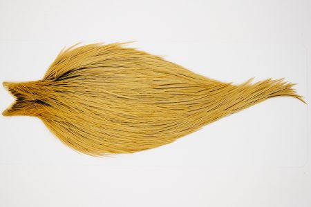 10400 JimsFlyCo Dry Fly Hackle Grade 2 Rooster Cape Badger Golden Straw Ties Size 8-18