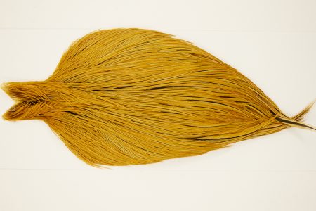 10408 JimsFlyCo Dry Fly Hackle Grade 1 Rooster Cape Badger Golden Straw Ties Size 8-20