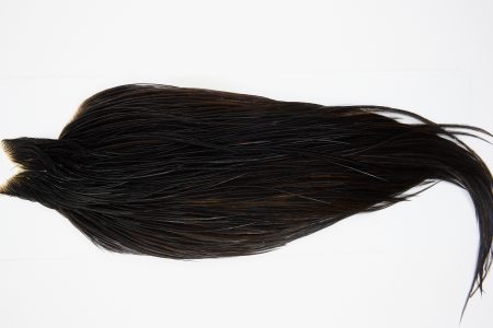 10430 JimsFlyCo Dry Fly Hackle Grade 1 Rooster Cape Black Ties Size 10-22