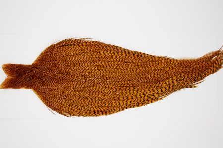 10480 JimsFlyCo Dry Fly Hackle Grade 1 Rooster Cape Grizzly Burnt Orange Ties Size 8-22