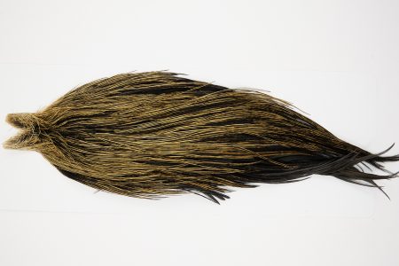 10496 JimsFlyCo Dry Fly Hackle Rhodium Rooster Cape Speckled Badger Ties Size 8-20