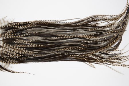10529 JimsFlyCo Dry Fly Hackle Grade 3 Rooster Saddle Variant Ties Size 12-14