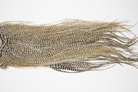 10542 JimsFlyCo Dry Fly Hackle Grade 2 Rooster Saddle Grizzly Variant Ties Size 14-16
