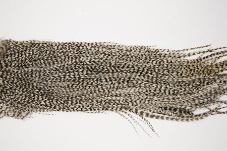 10545 JimsFlyCo Dry Fly Hackle Grade 2 Rooster Saddle Grizzly Ties Size 10-12