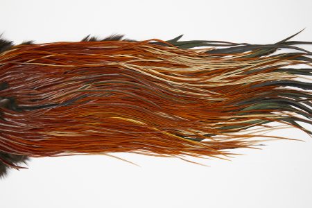 10556 JimsFlyCo Dry Fly Hackle Grade 2 Rooster Saddle Furnace Ties Size 14-16