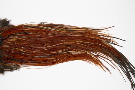 10557 JimsFlyCo Dry Fly Hackle Grade 2 Rooster Saddle Furnace Ties Size 14-16