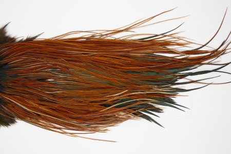10563 JimsFlyCo Dry Fly Hackle Grade 2 Rooster Saddle Furnace Ties Size 14-16