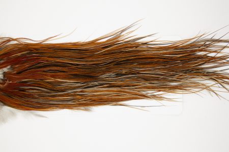 10570 JimsFlyCo Dry Fly Hackle Grade 2 Rooster Saddle Rusty Dun Ties Size 14-16