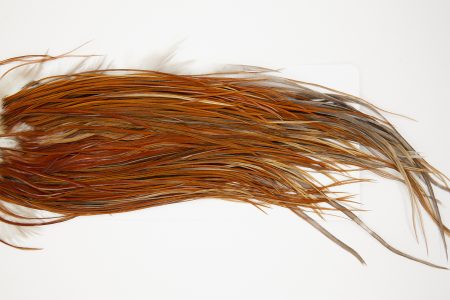10571 JimsFlyCo Dry Fly Hackle Grade 2 Rooster Saddle Rusty Dun Ties Size 12-16