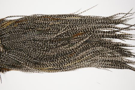 10587 JimsFlyCo Dry Fly Hackle Grade 1 Rooster Saddle Grizzly Variant Ties Size 10-14