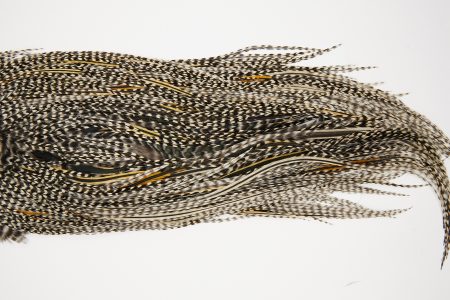 10588 JimsFlyCo Dry Fly Hackle Grade 1 Rooster Saddle Grizzly Variant Ties Size 10