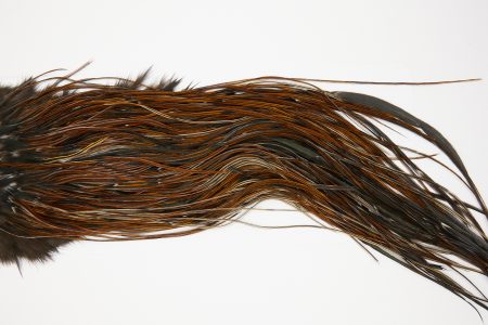 10591 JimsFlyCo Dry Fly Hackle Grade 1 Rooster Saddle Furnace Ties Size 14-16