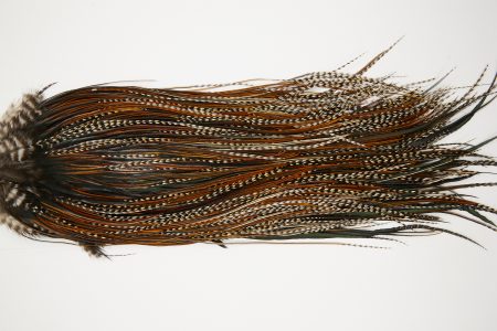 10597 JimsFlyCo Dry Fly Hackle Grade 1 Rooster Saddle Variant Ties Size 12-14