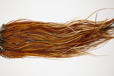 10601 JimsFlyCo Dry Fly Hackle Grade 1 Rooster Saddle Variant Ties Size 14-16
