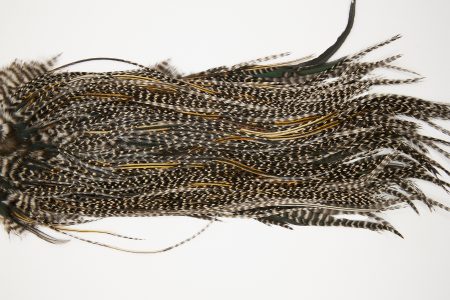 10614 JimsFlyCo Dry Fly Hackle Grade 1 Rooster Saddle Grizzly Variant Ties Size 10-12