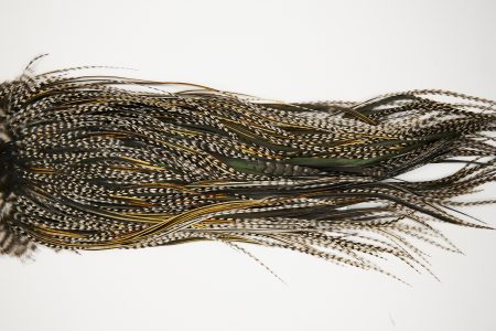10615 JimsFlyCo Dry Fly Hackle Grade 1 Rooster Saddle Grizzly Variant Ties Size 10-12