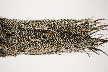 10619 JimsFlyCo Dry Fly Hackle Grade 1 Rooster Saddle Grizzly Variant Ties Size 10