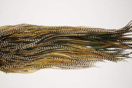 10622 JimsFlyCo Dry Fly Hackle Grade 1 Rooster Saddle Grizzly Variant Ties Size 10