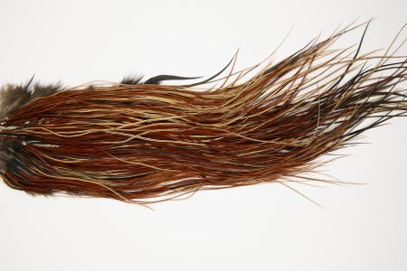 10634 JimsFlyCo Dry Fly Hackle Grade 1 Rooster Saddle Furnace Ties Size 16-18