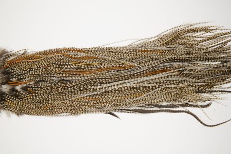 10641 JimsFlyCo Dry Fly Hackle Rhodium Rooster Saddle Grizzly Variant Ties Size 14-16