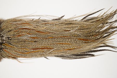 10642 JimsFlyCo Dry Fly Hackle Rhodium Rooster Saddle Grizzly Variant Ties Size 14-16
