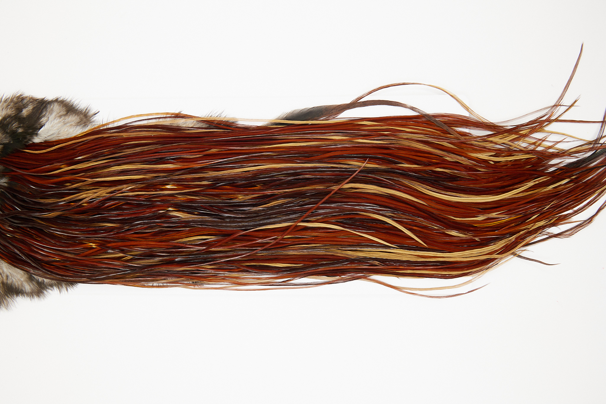 10655 Whiting Dry Fly Hackle Silver Grade Rooster Saddle Brown Ties Size 14-16