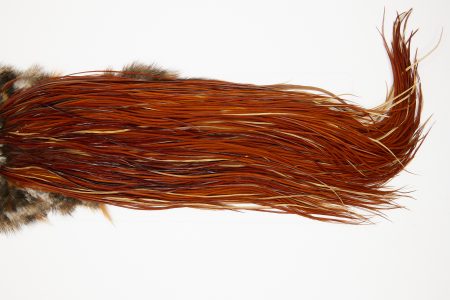 10656 Whiting Dry Fly Hackle Silver Grade Rooster Saddle Brown Ties Size 12-16
