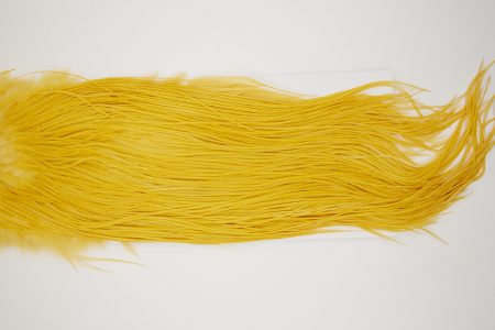 10657 Whiting Dry Fly Hackle Silver Grade Rooster Saddle Golden Straw Ties Size 14-16