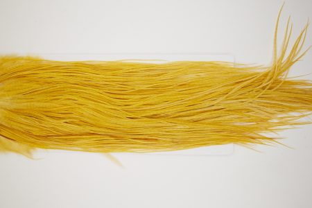 10658 Whiting Dry Fly Hackle Silver Grade Rooster Saddle Golden Straw Ties Size 14-16