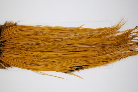 10670 Whiting Dry Fly Hackle Silver Grade Rooster Saddle Medium Ginger Ties Size 16-18