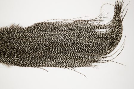 10672 Whiting Dry Fly Hackle Silver Grade Rooster Saddle Grizzly Ties Size 14-16