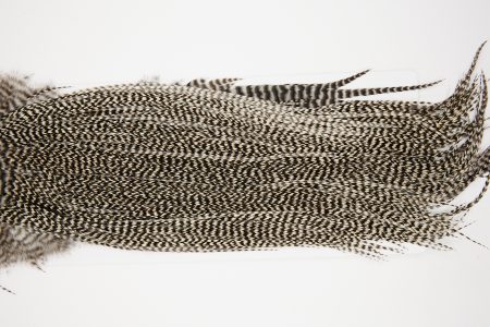 10673 Whiting Dry Fly Hackle Silver Grade Rooster Saddle Grizzly Ties Size 14-16