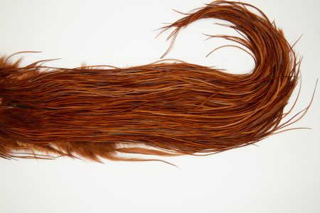 10674 Whiting Dry Fly Hackle Silver Grade Rooster Saddle Brown Ties Size 12-16