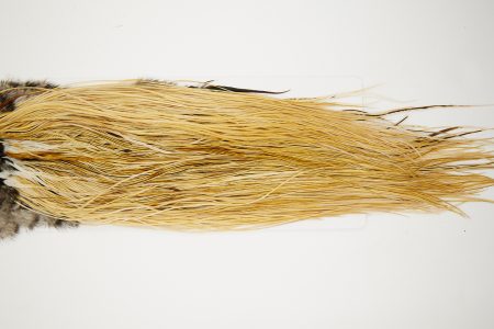 10686 Whiting Dry Fly Hackle Silver Grade Rooster Saddle Light Ginger Ties Size 14-16