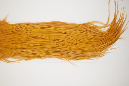 10709 Whiting Dry Fly Hackle Silver Grade Rooster Saddle Golden Brown Ties Size 14-16