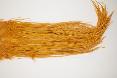 10711 Whiting Dry Fly Hackle Silver Grade Rooster Saddle Golden Brown Ties Size 12-16