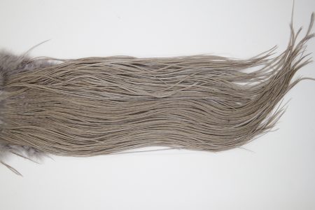 10715 Whiting Dry Fly Hackle Silver Grade Rooster Saddle Medium Dun Ties Size 14-16