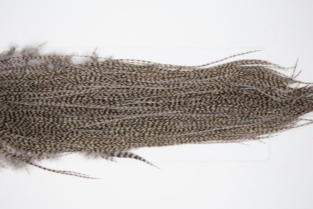 10731 Whiting Dry Fly Hackle Bronze Grade Rooster Saddle Grizzly Medium Dun Ties Size 16-18