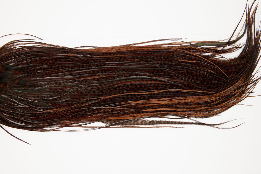 10735 Whiting Dry Fly Hackle Bronze Grade Rooster Saddle Grizzly Coachman Brown Ties Size 14-16