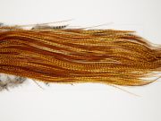 10748 Whiting Dry Fly Hackle Bronze Grade Rooster Saddle Dark Barred Ginger Ties Size 16-18