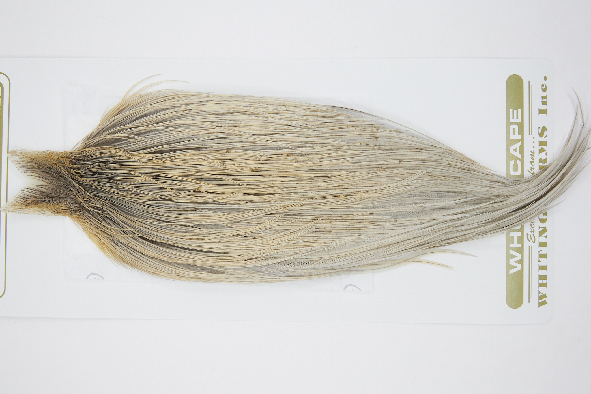 10784 Heritage Dry Fly Hackle Grade 2 Rooster Cape Heritage Dun Ties Size 10-22