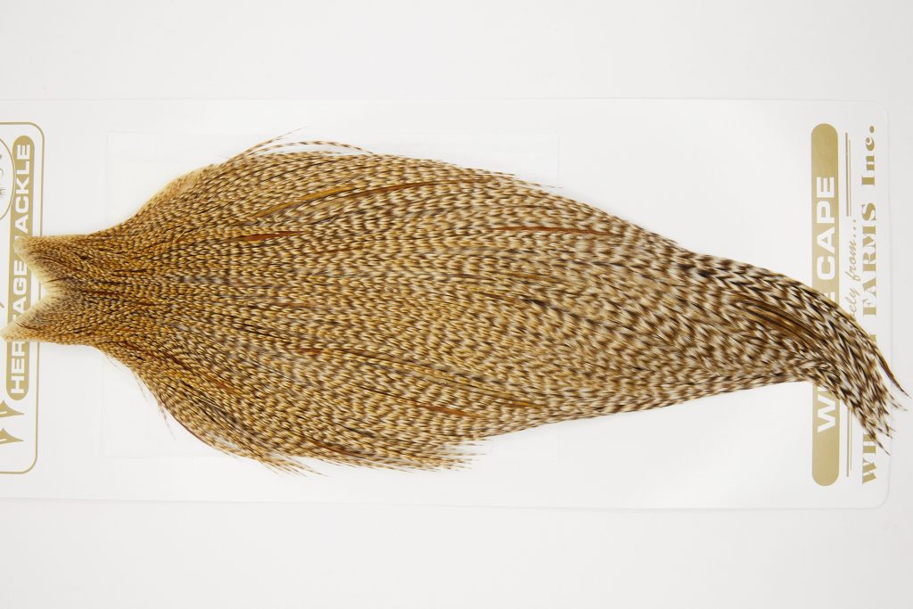 10788 Heritage Dry Fly Hackle Grade 2 Rooster Cape Dun Cree Ties Size 10-20