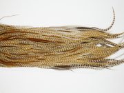 10852 Hebert Dry Fly Hackle Bronze Grade Rooster Saddle Grizzly Variant Ties Size 10-12