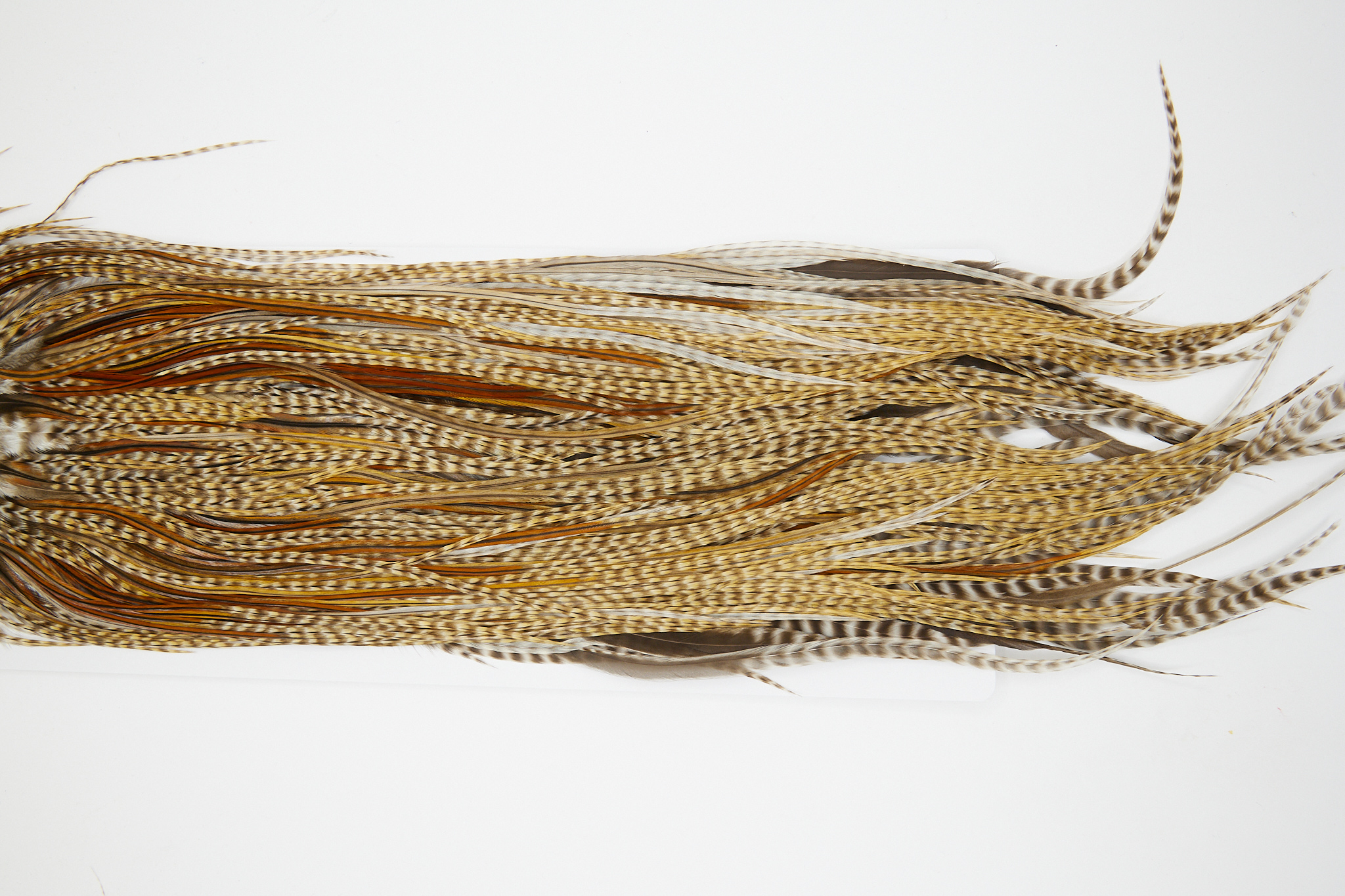 10852 Hebert Dry Fly Hackle Bronze Grade Rooster Saddle Grizzly Variant Ties Size 10-12