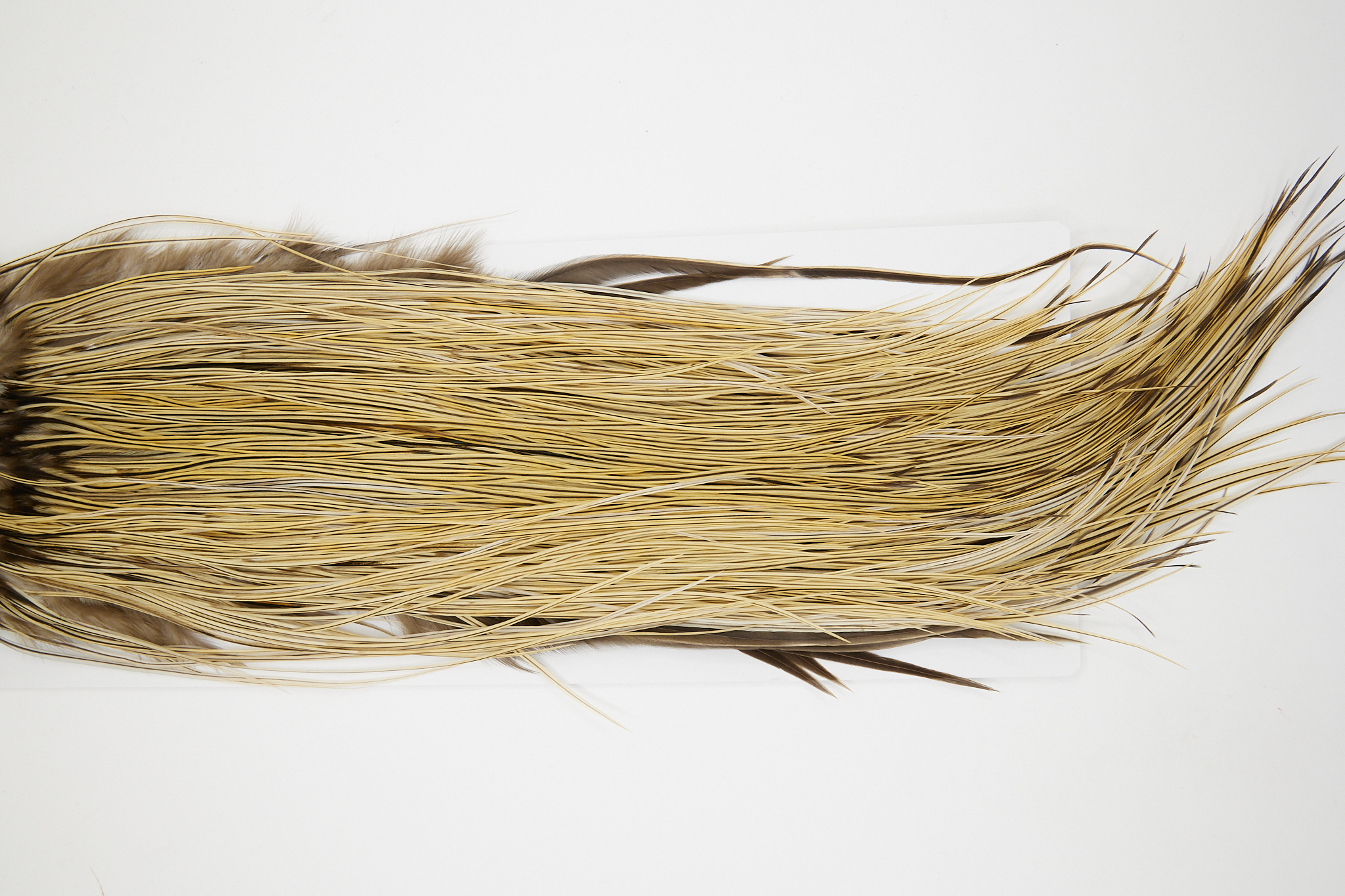 10855 Hebert Dry Fly Hackle Bronze Grade Rooster Saddle Golden Badger Ties Size 14-18