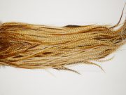 10856 Hebert Dry Fly Hackle Bronze Grade Rooster Saddle Medium Barred Ginger Ties Size 12-14