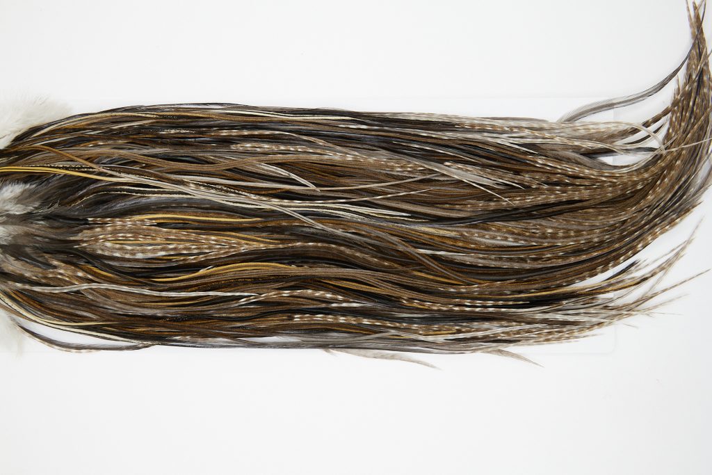 10863 Hebert Dry Fly Hackle Bronze Grade Rooster Saddle Unique Variant Ties Size 10-14