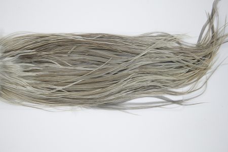 10870 Hebert Dry Fly Hackle Bronze Grade Rooster Saddle Light Grey Dun Ties Size 12-14