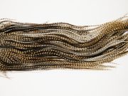 10874 Hebert Dry Fly Hackle Bronze Grade Rooster Saddle Grizzly Variant Ties Size 12-14