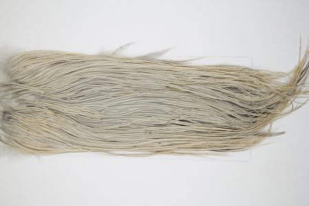 10877 Hebert Dry Fly Hackle Bronze Grade Rooster Saddle Light Grey Dun Ties Size 12-14